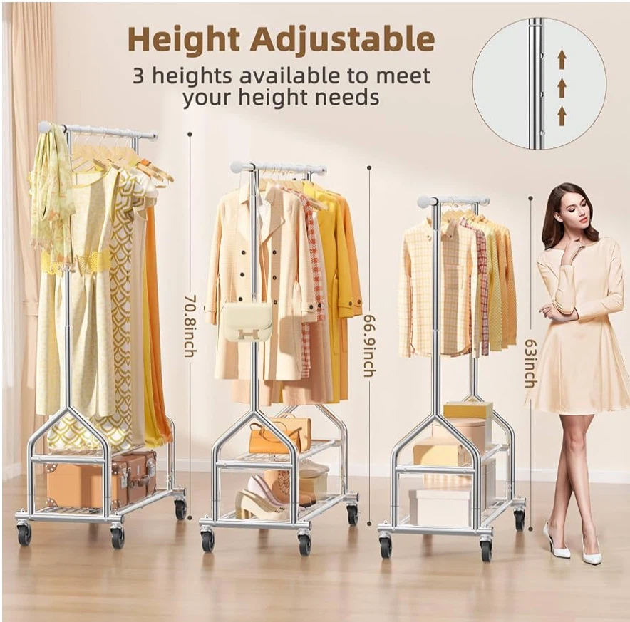 Heavy-Duty Rolling Clothes Rack - photo 4