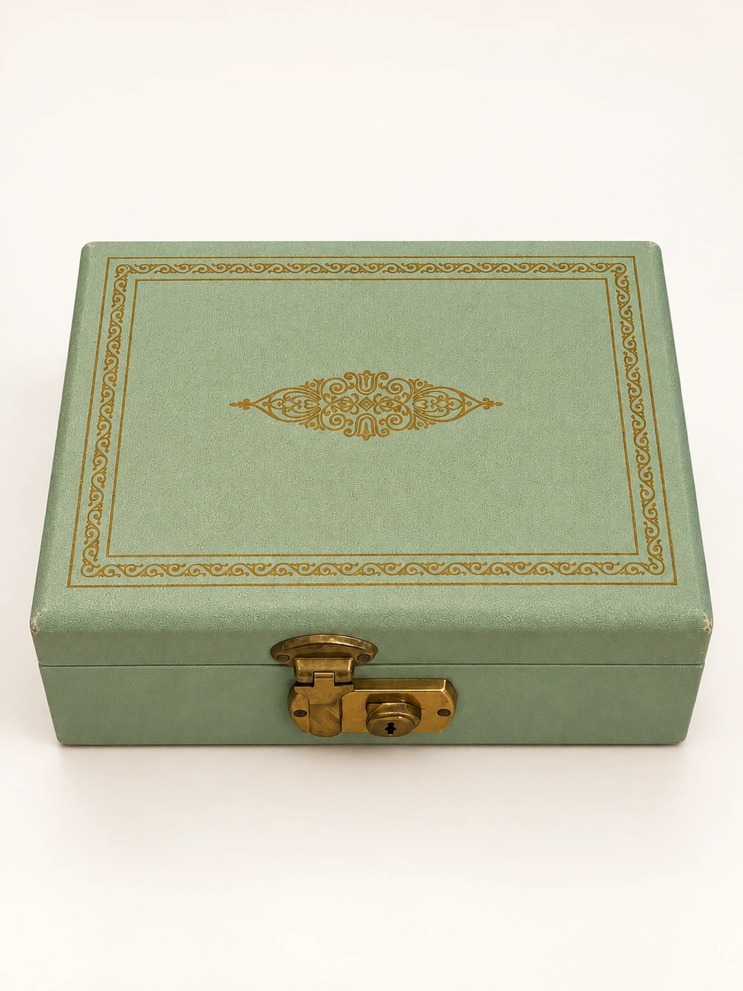 Vintage Mint Green Jewellery Box