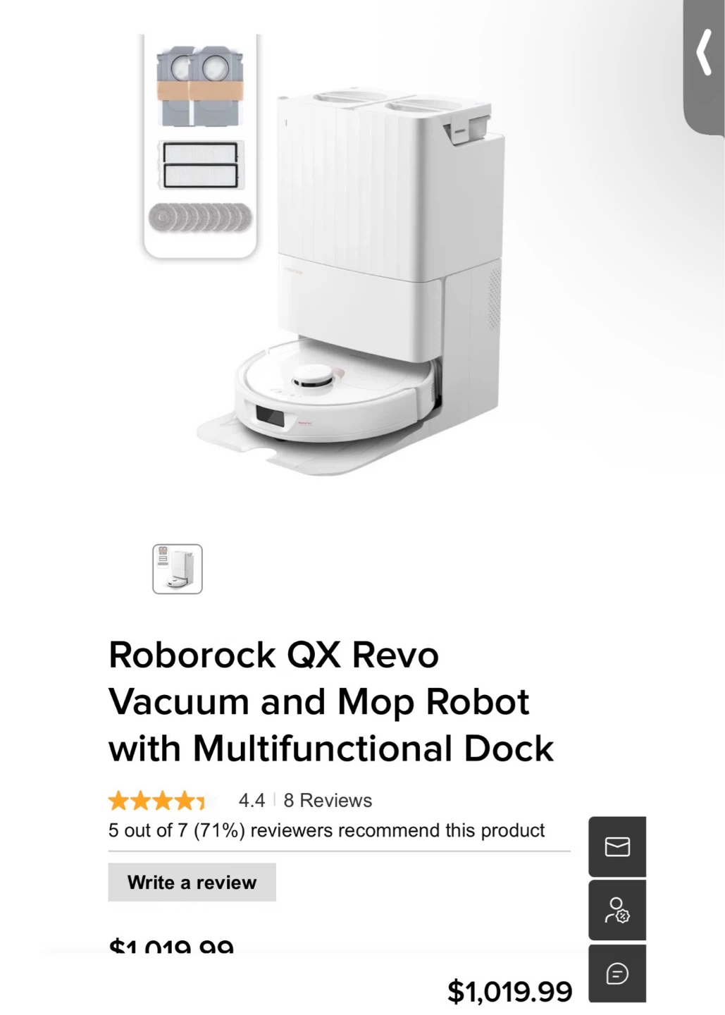 BNIB!  Roborock QX Revo Robot Vacuum & Mop