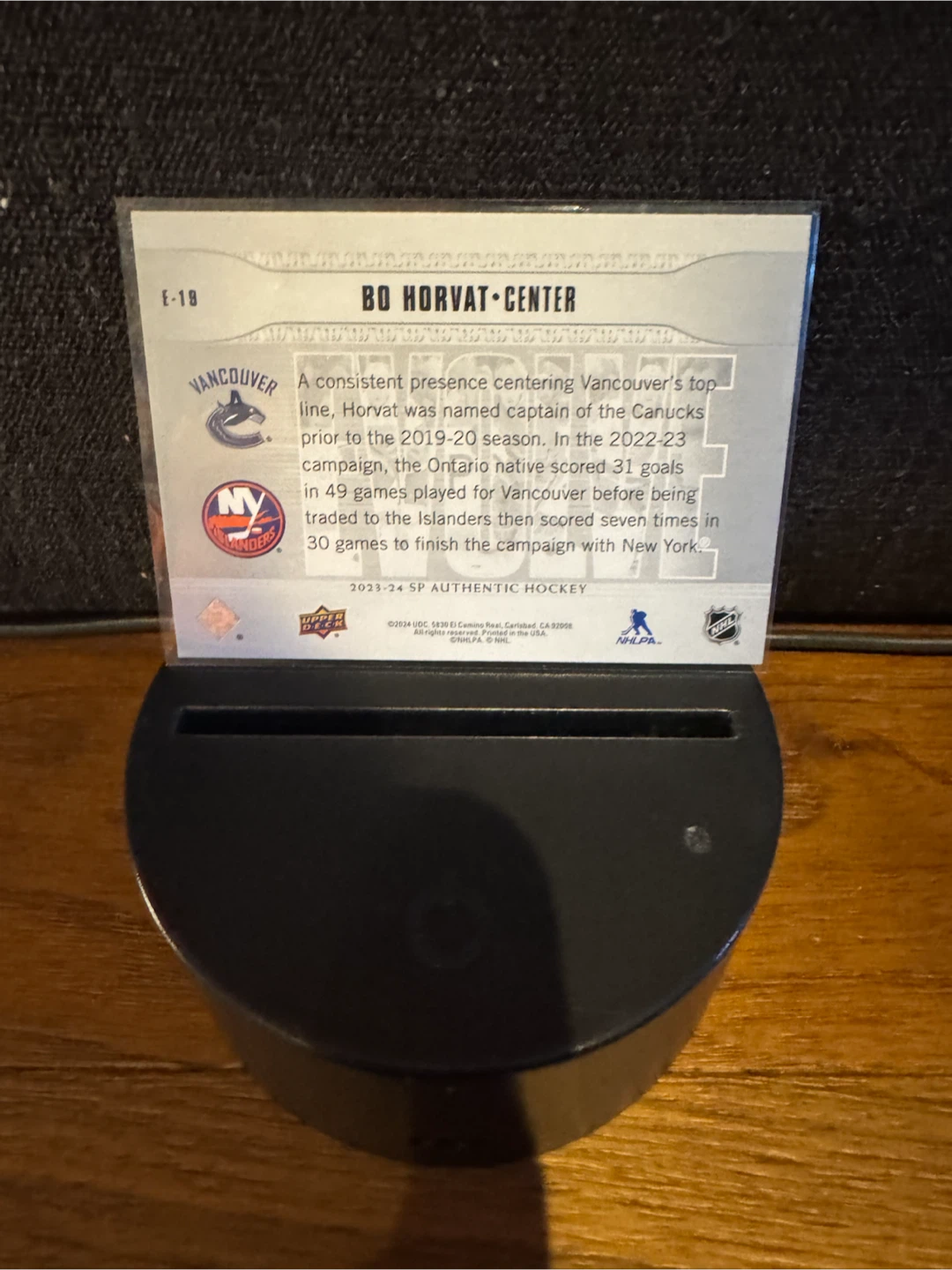 Vancouver Canucks 2023-24 SP Authentic #E-19 Bo Horvat Evolve - photo 2