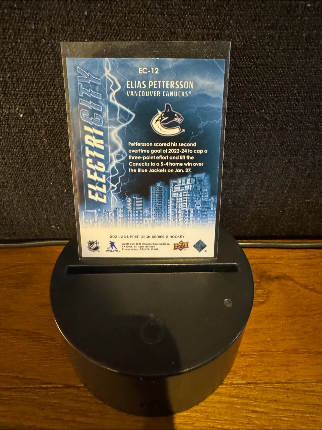 Vancouver Canucks 2024-25  #EC-12 Elias Pettersson Electricity - photo 2