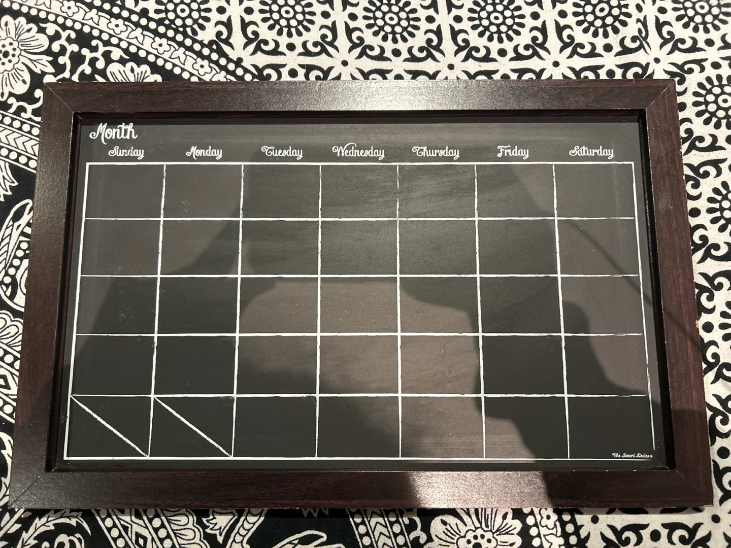 Free magnetic Wall-mounted Monthly Chalkboard Calendar