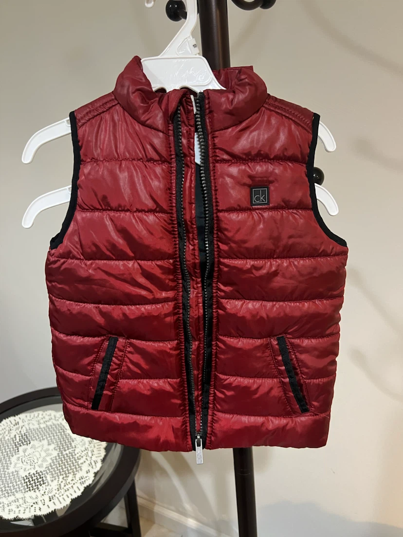 Calvin Klein Red Puffer Vest Size 3T