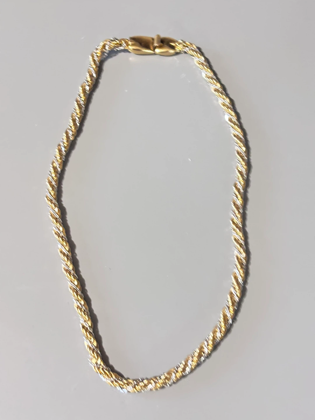 Two-Tone Twisted Rope Chain Necklace - photo 2