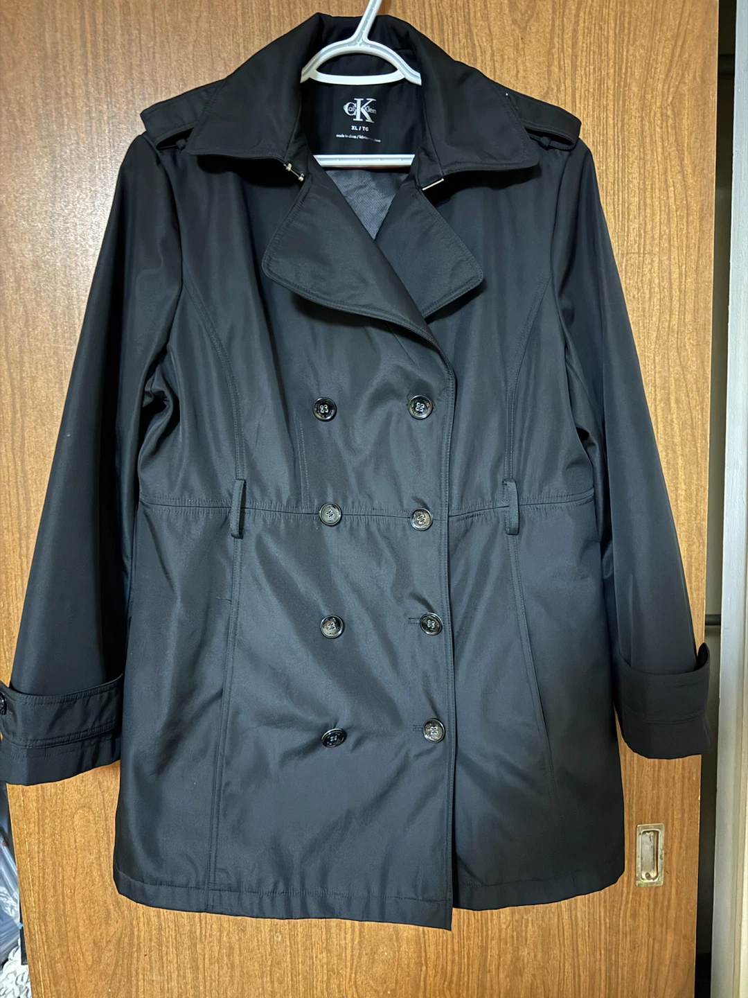 🖤 Calvin Klein Double-Breasted Coat – XL 🖤