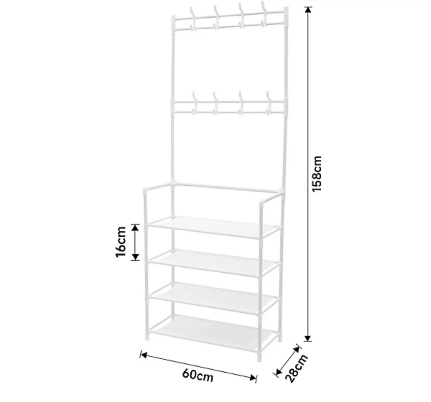 White Coat and Shoe Rack