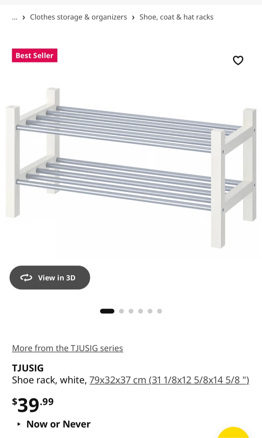 IKEA TJUSIG Shoe Rack