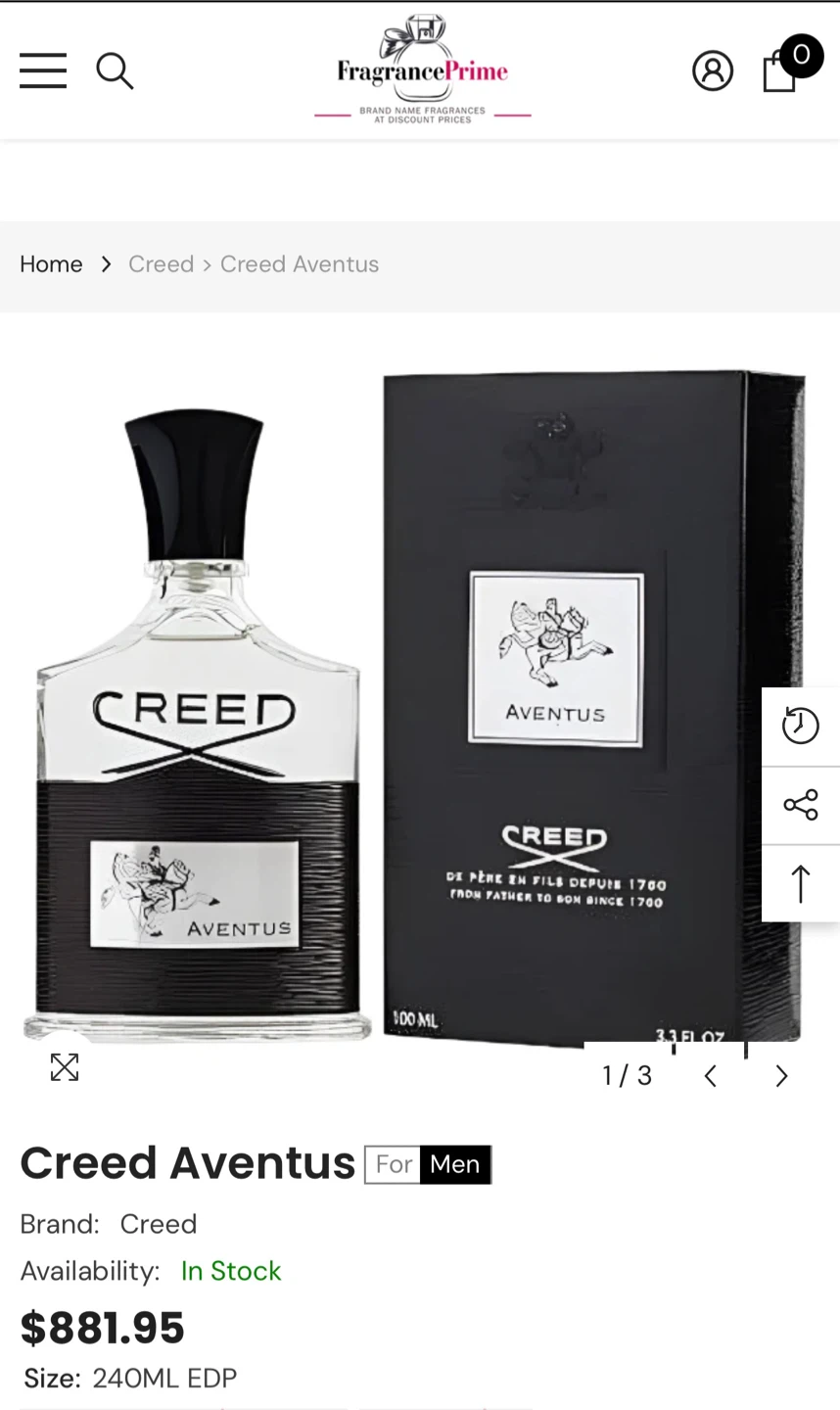 Creed Aventus  perfume 120 ML - photo 3