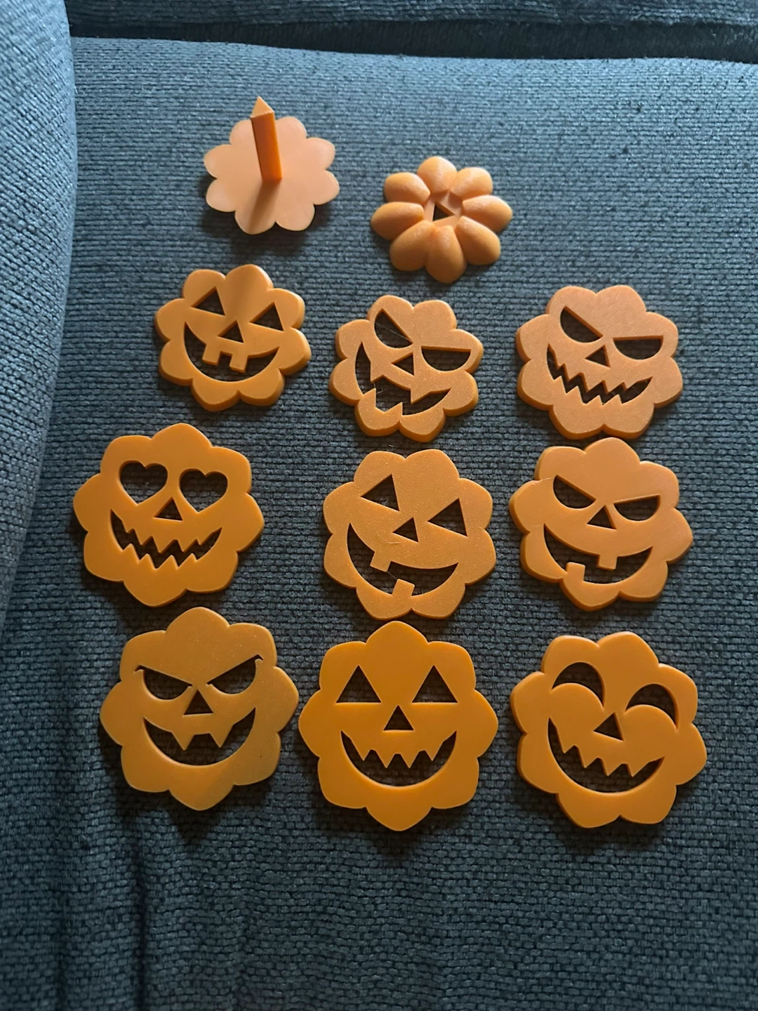 3D Printed Jack-o'-Lantern Pumpkin Coasters - photo 2