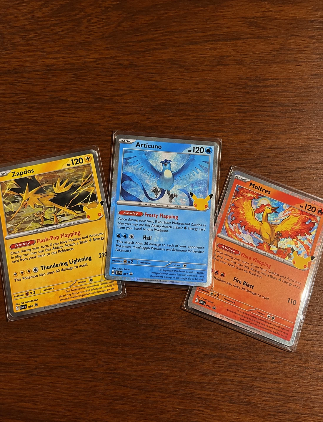 Pokemon 30th Celebration Promos - Articuno, Zapdos and Moltres