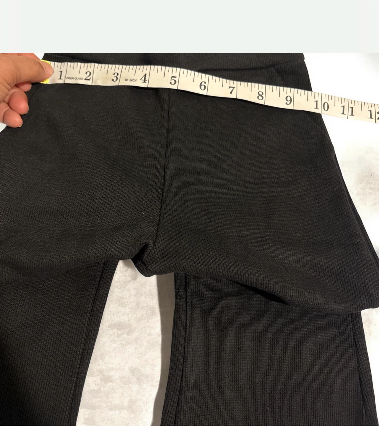Black Ribbed Flare Pants - photo 3