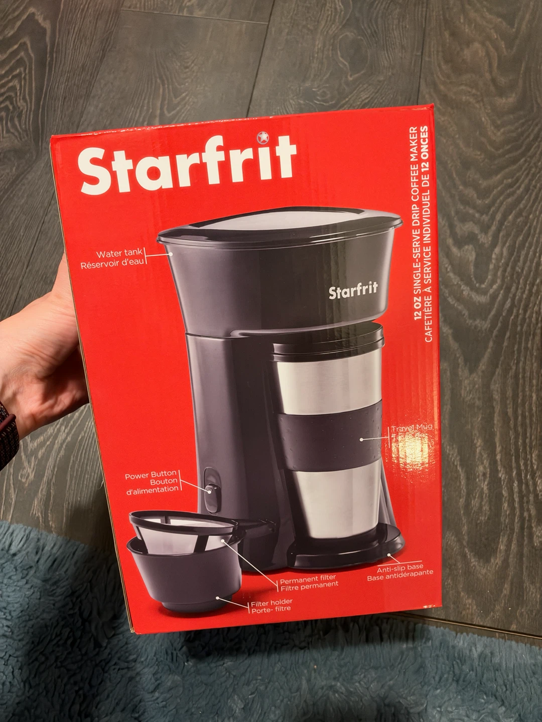 New Starfrit 12 oz Single-Serve Drip Coffee Maker
