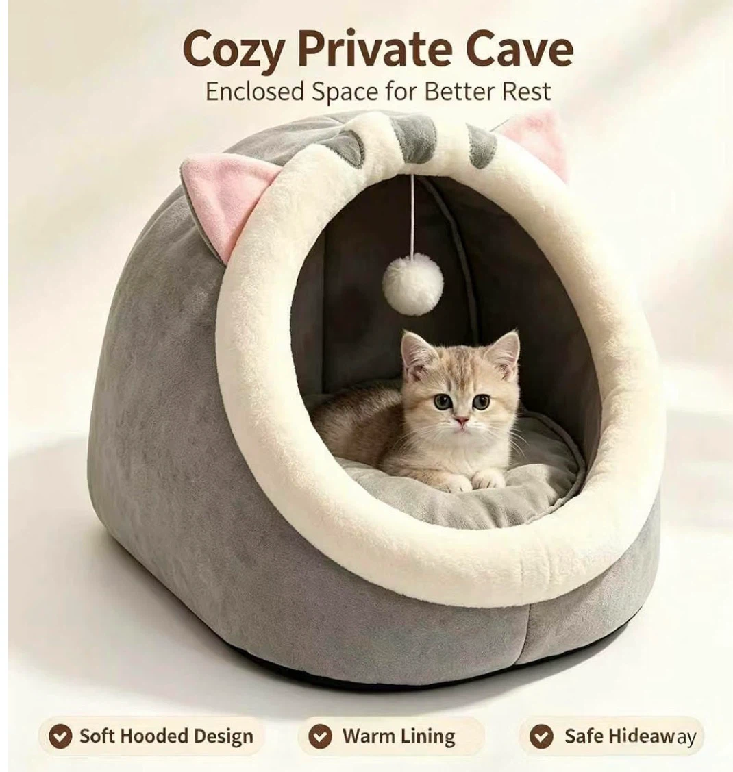 Gray Cat Cave Bed - photo 3