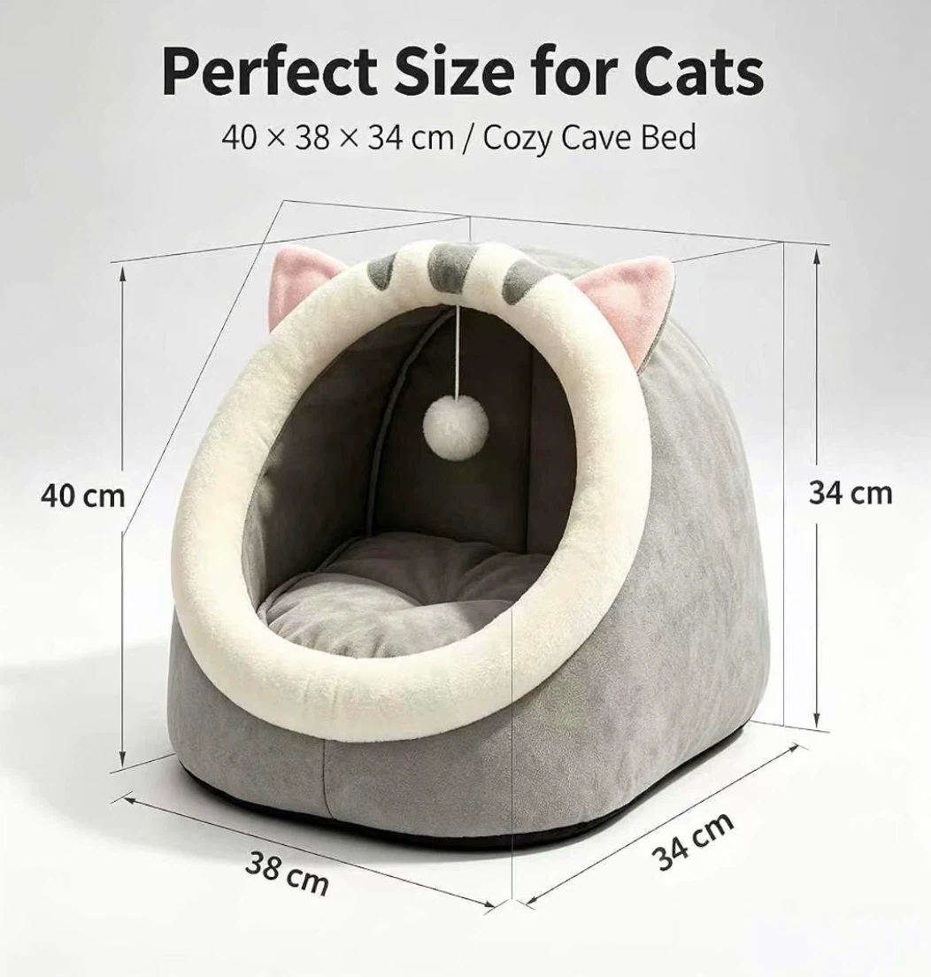Gray Cat Cave Bed - photo 5