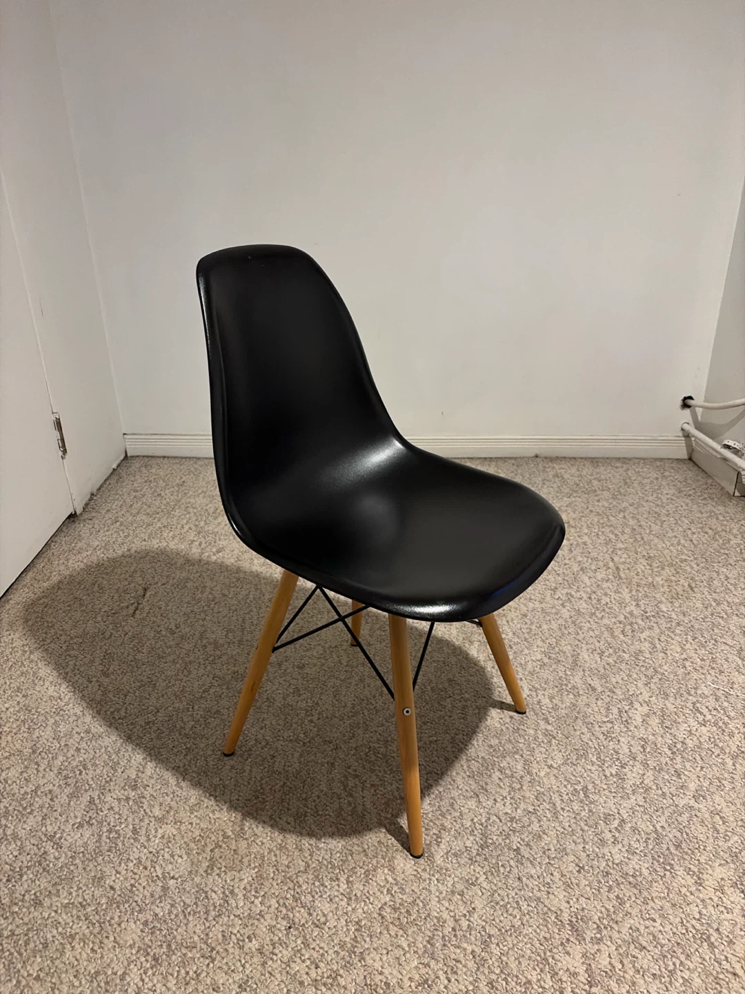 Black Eames-Style Dining Chair