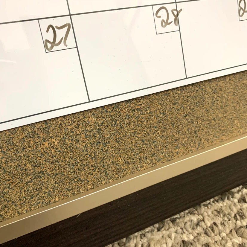 Monthly Calendar Whiteboard Wall Planner Dry Erase Board Cork - photo 5