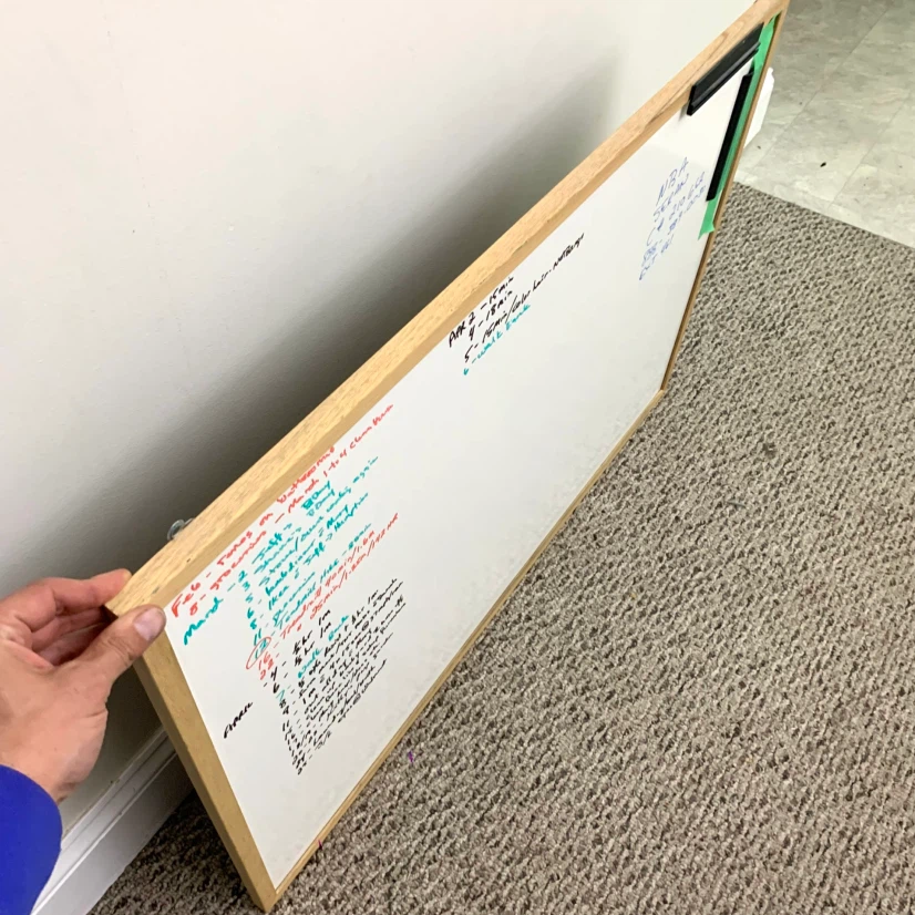 Whiteboard Dry Erase Board Wall Mounted Wood Frame Office Home - photo 4