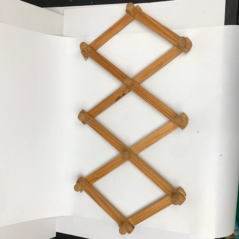 Expandable Wooden Wall Coat Rack