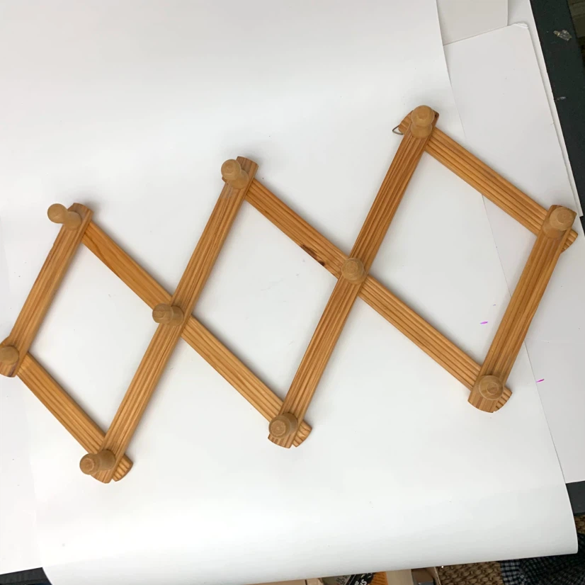 Expandable Wooden Wall Coat Rack - photo 2