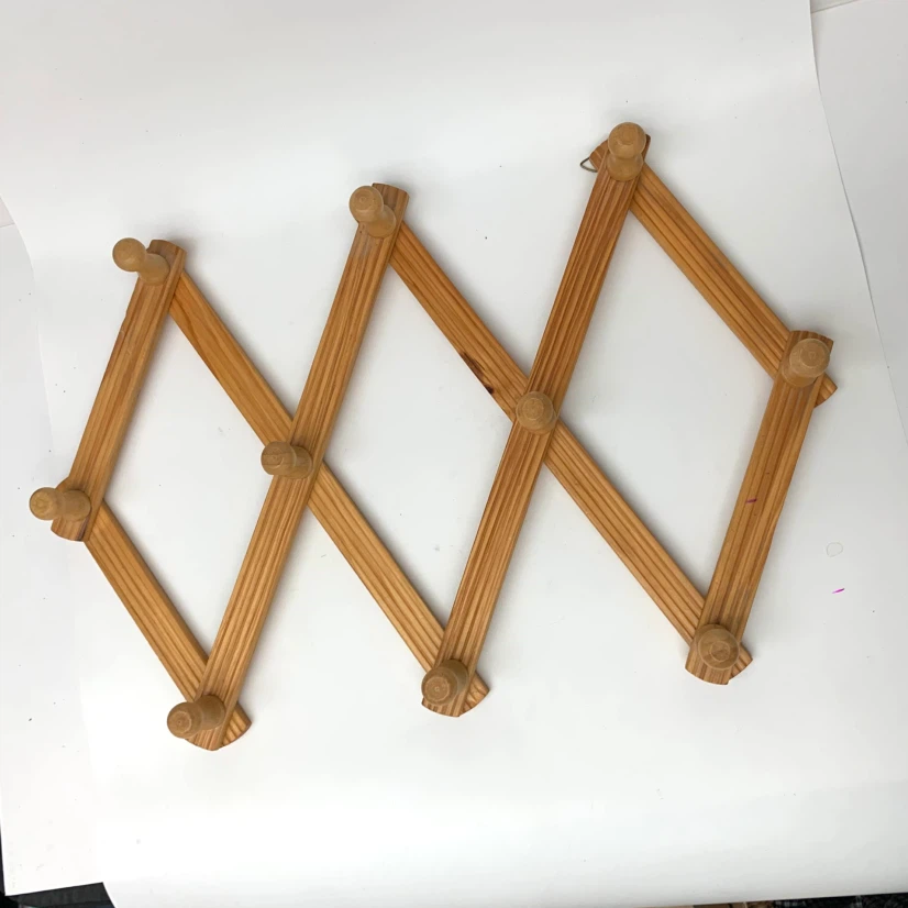 Expandable Wooden Wall Coat Rack - photo 4