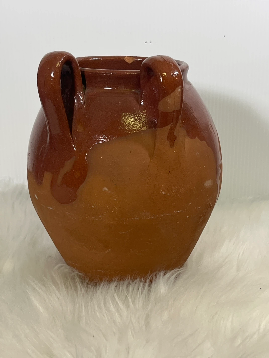 Vintage/Antique Glazed Terracotta Confit Pot - Rustic Home Decor - photo 4