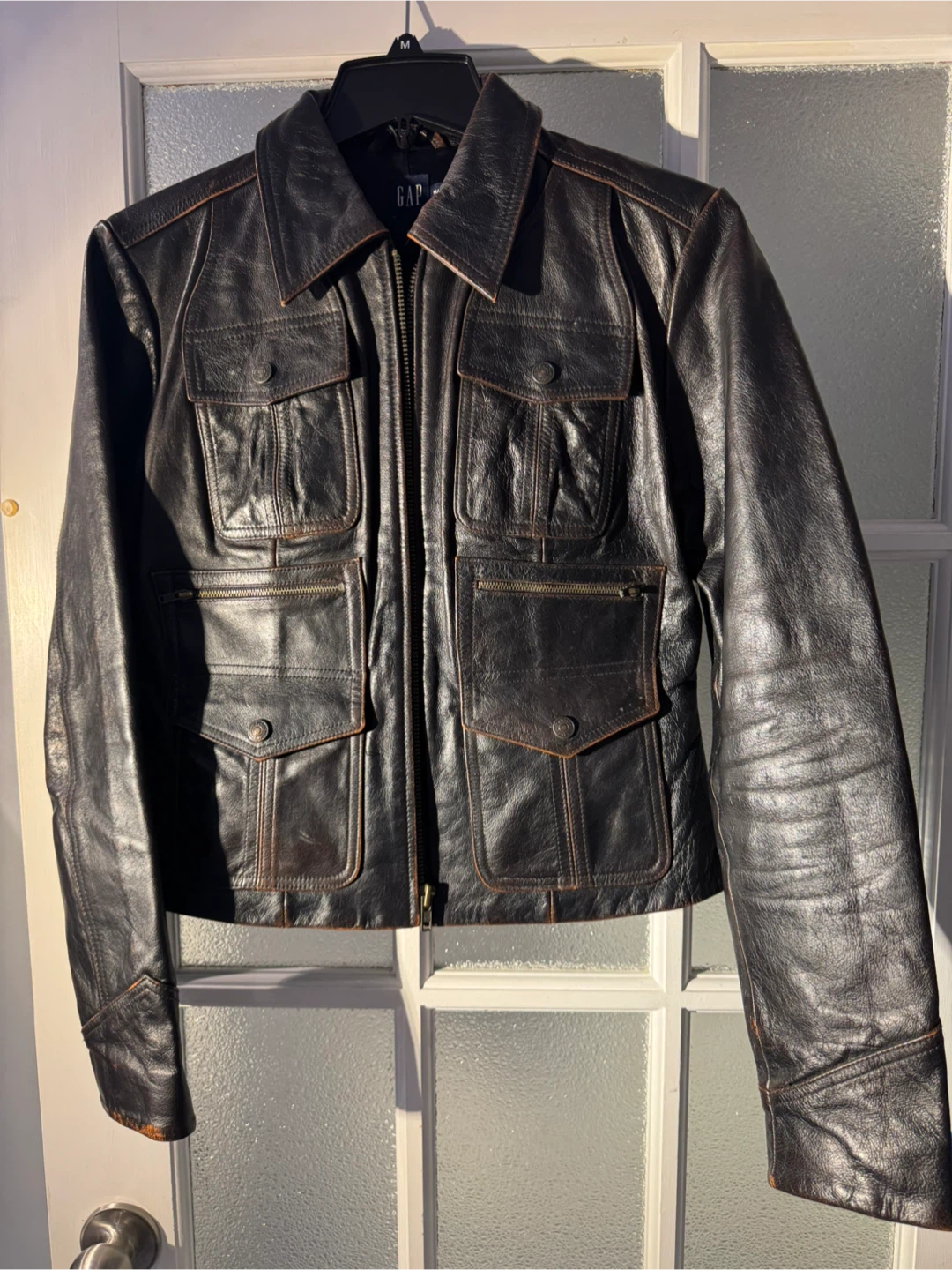 Gap Brown Leather Jacket - photo 5