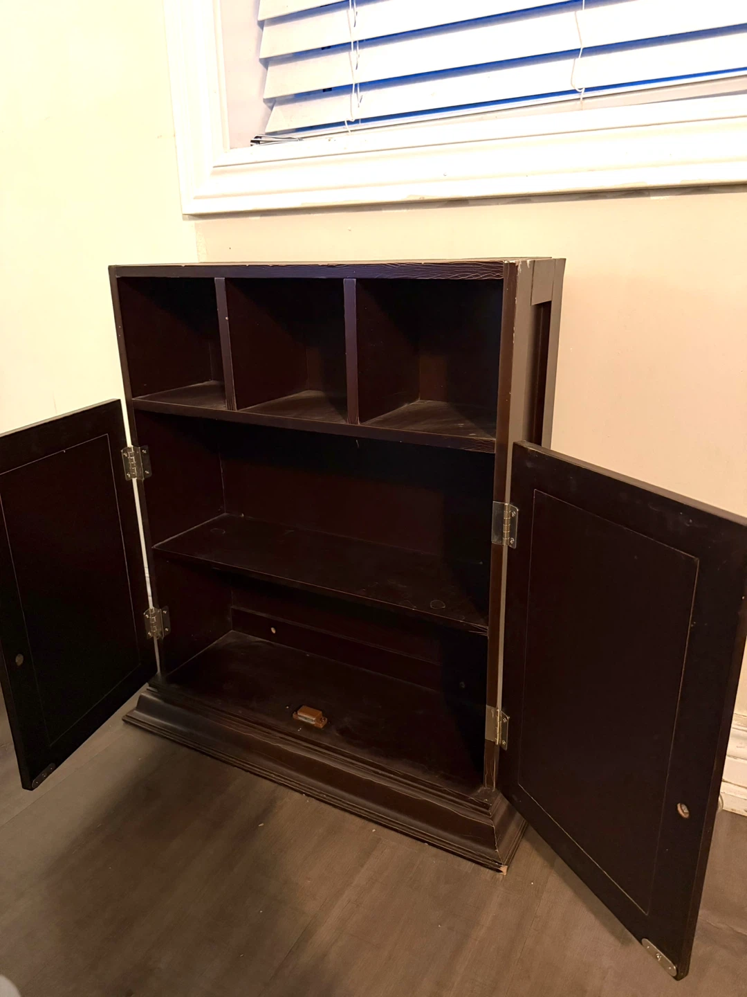 Dark Brown Wooden Storage Cabinet - photo 2