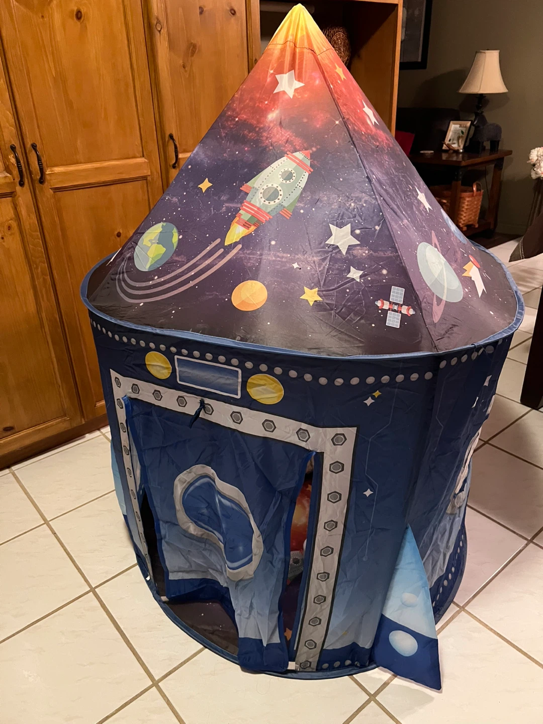Play tent with body pillow