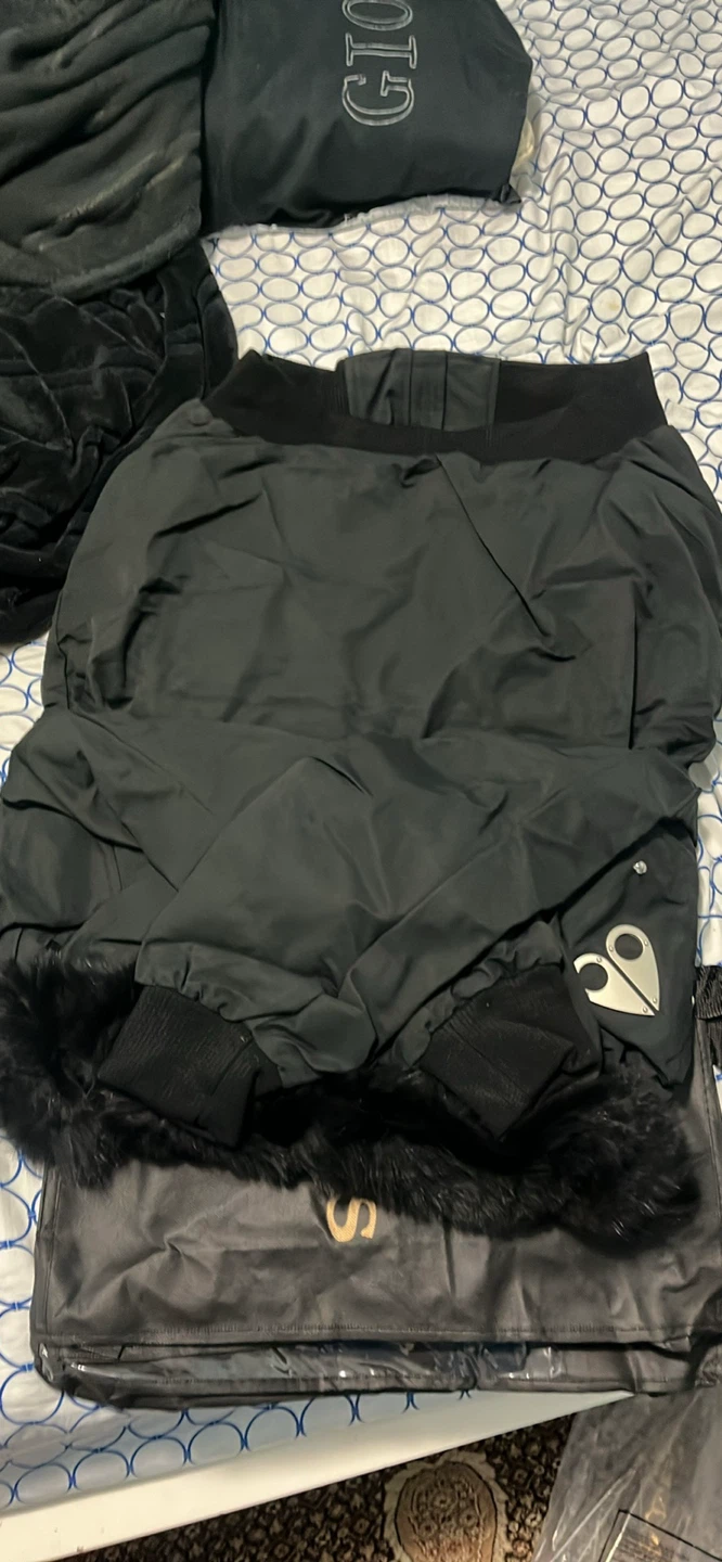 Moose Knuckles Black Fur Bomber Jacket - photo 2