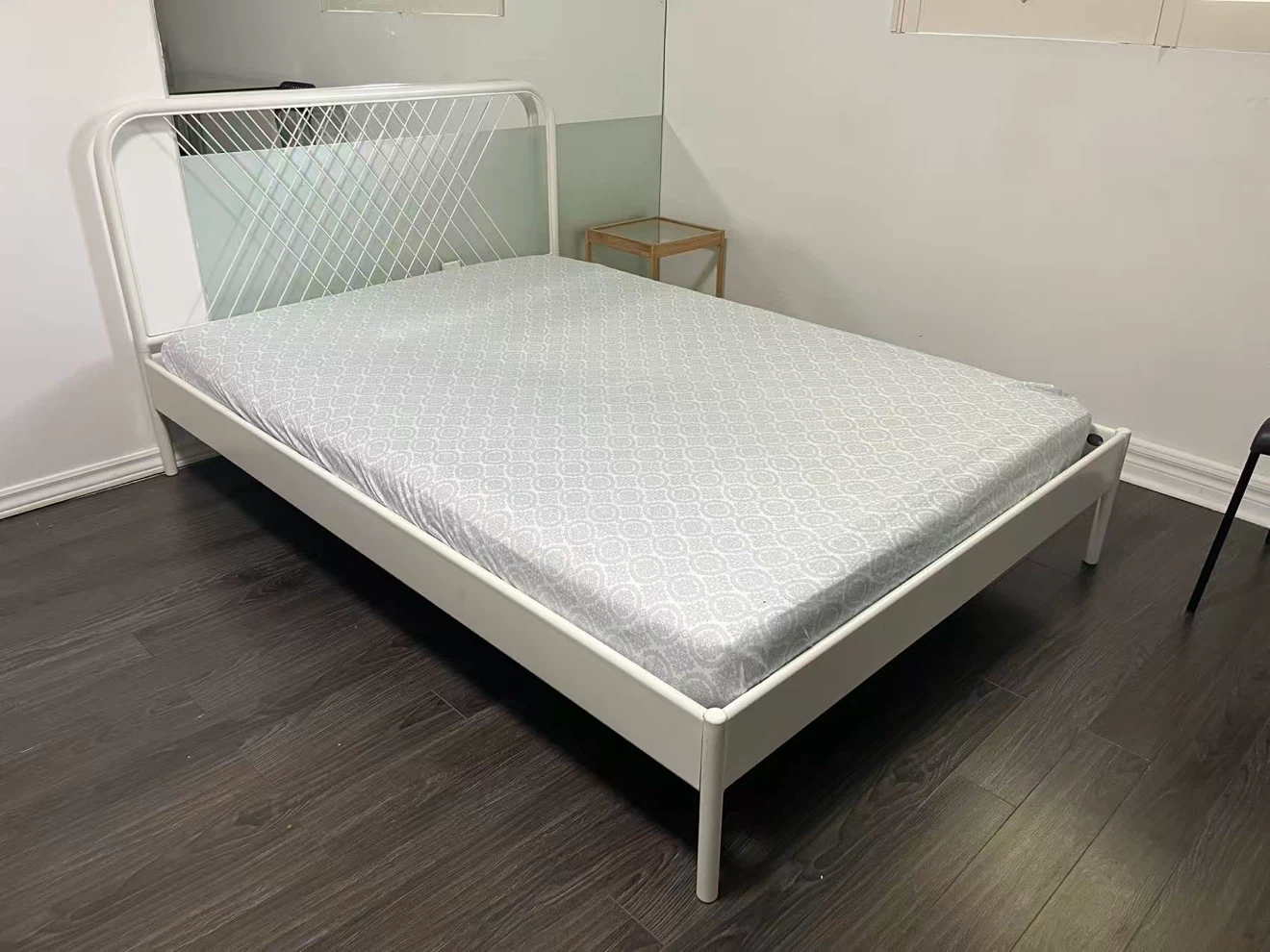 IKEA White Metal Bed Frame - photo 2