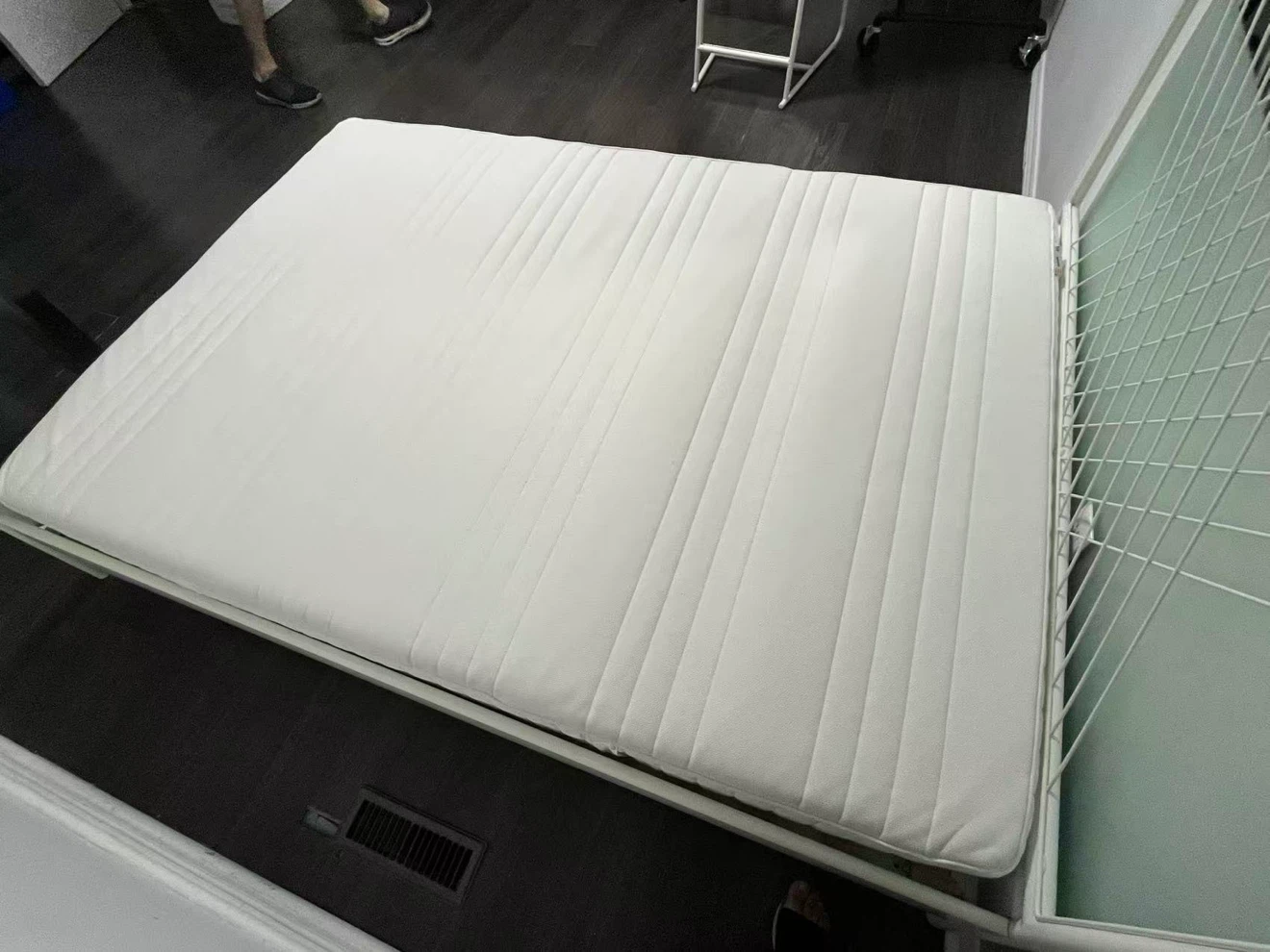 IKEA White Metal Bed Frame - photo 3