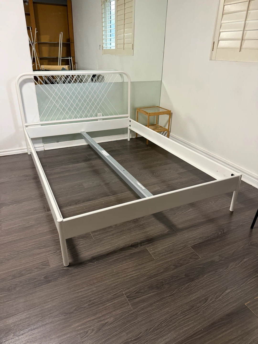 IKEA White Metal Bed Frame - photo 4