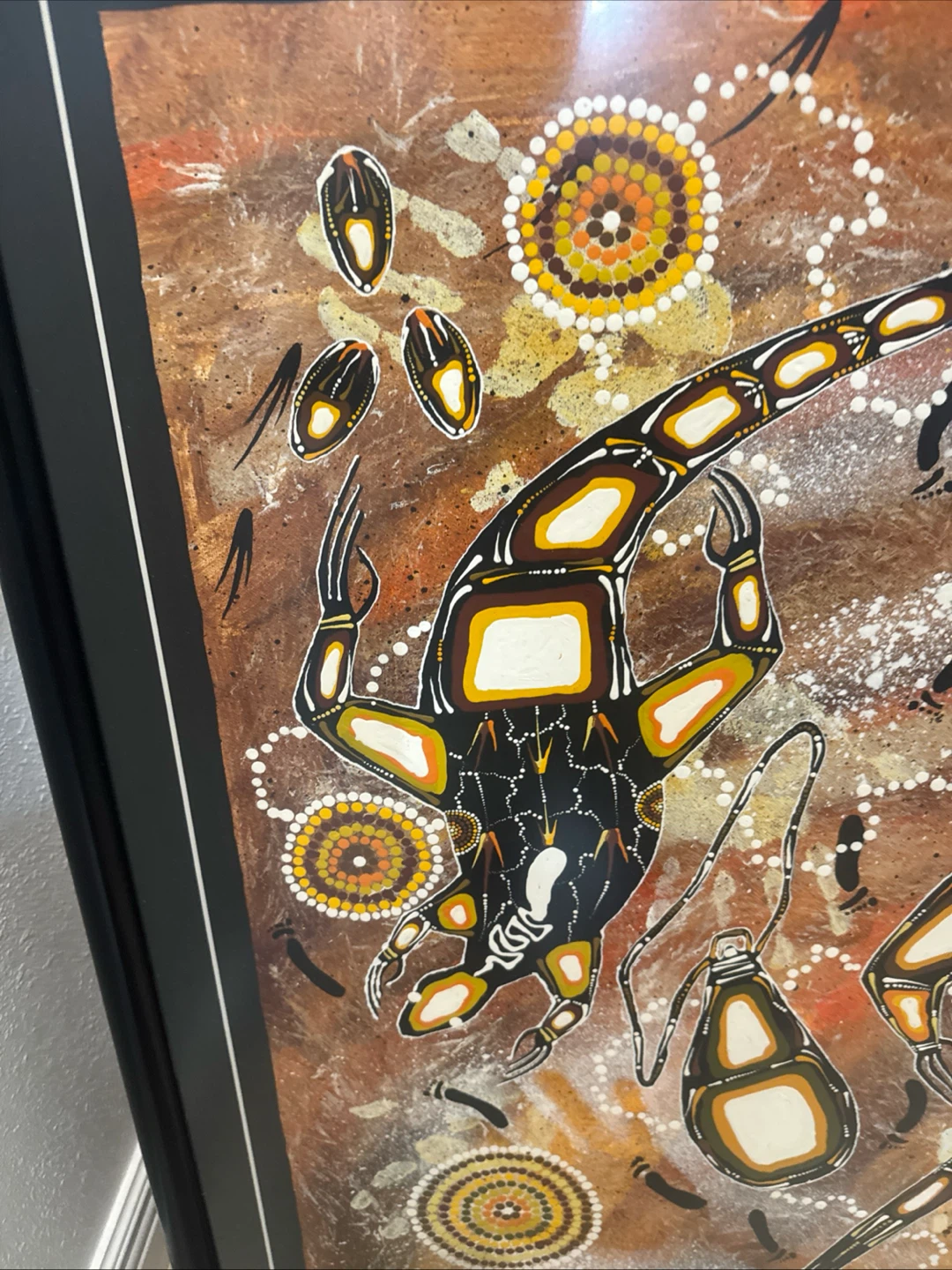 Framed Aboriginal Dot Art Painting - photo 3