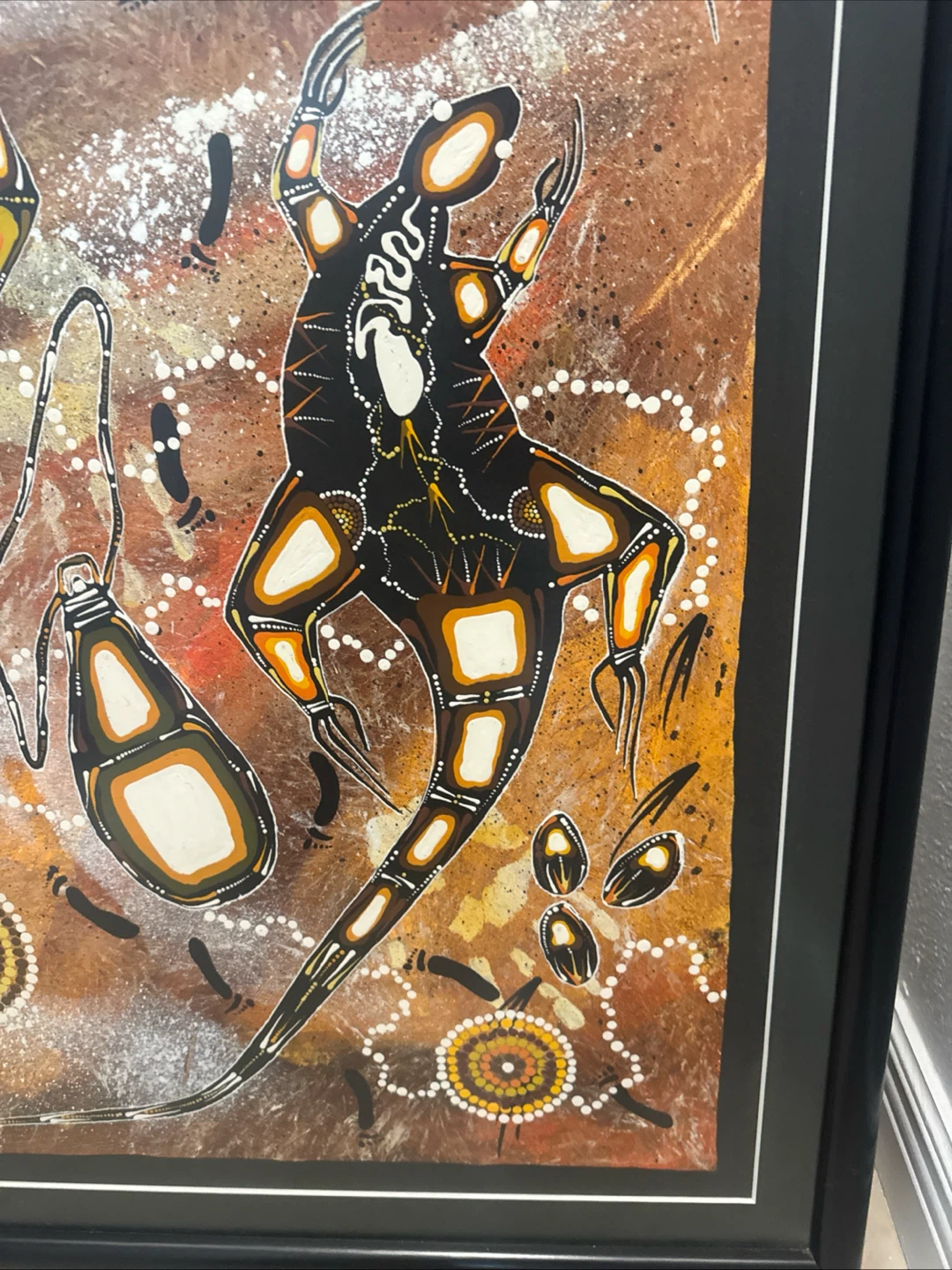 Framed Aboriginal Dot Art Painting - photo 4