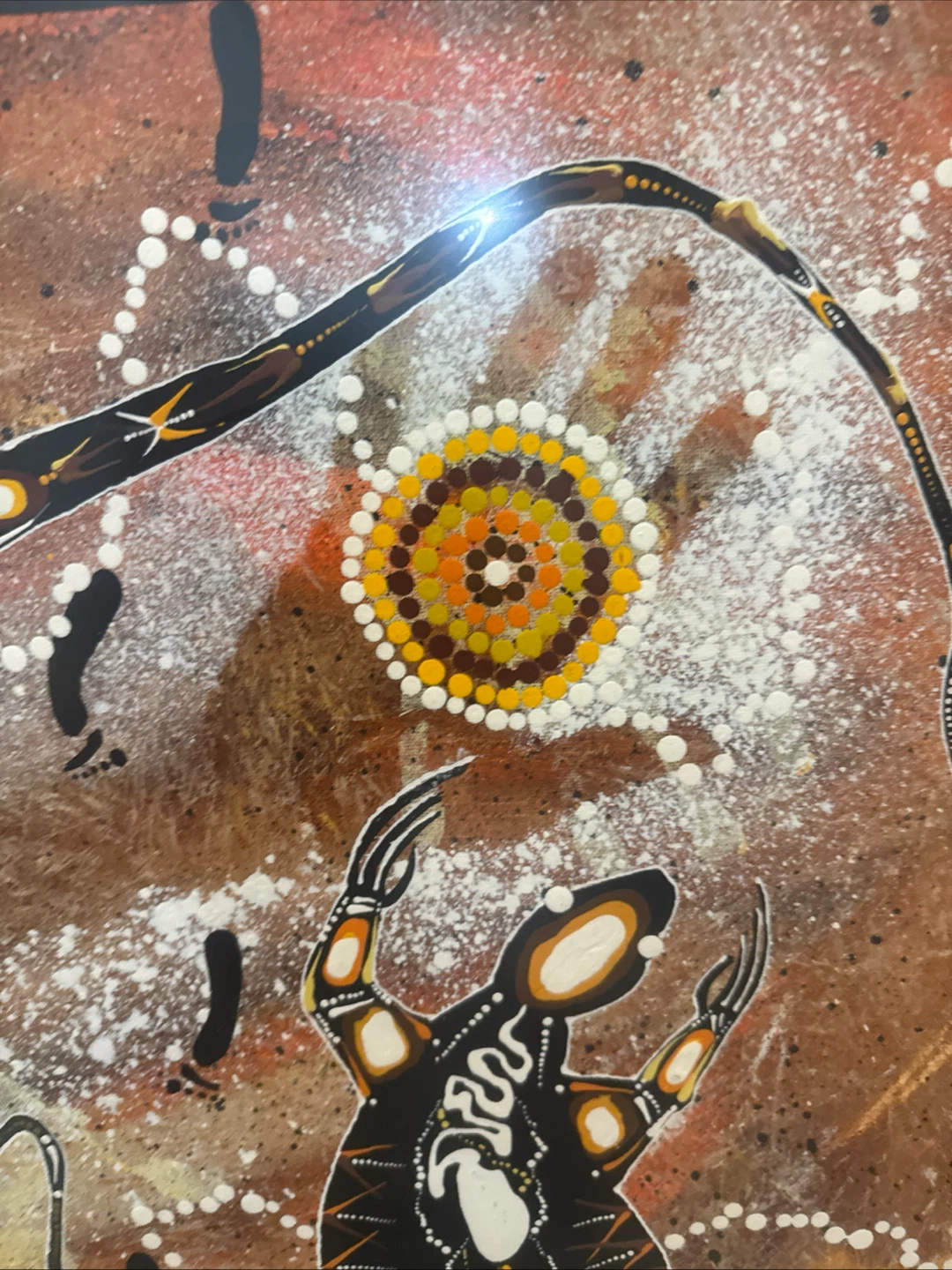 Framed Aboriginal Dot Art Painting - photo 5