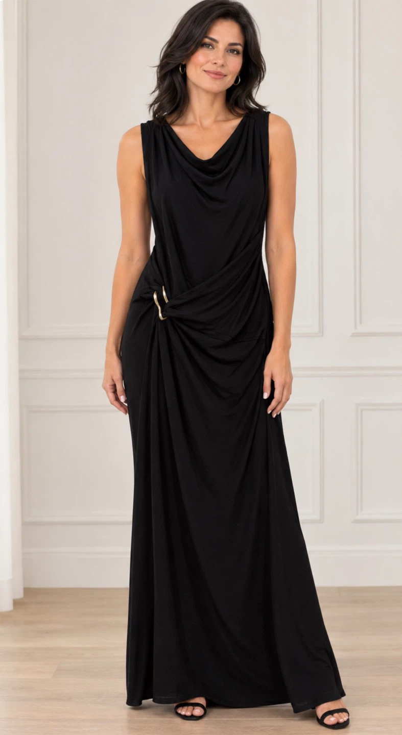 1.STATE Black Sleeveless Maxi Dress