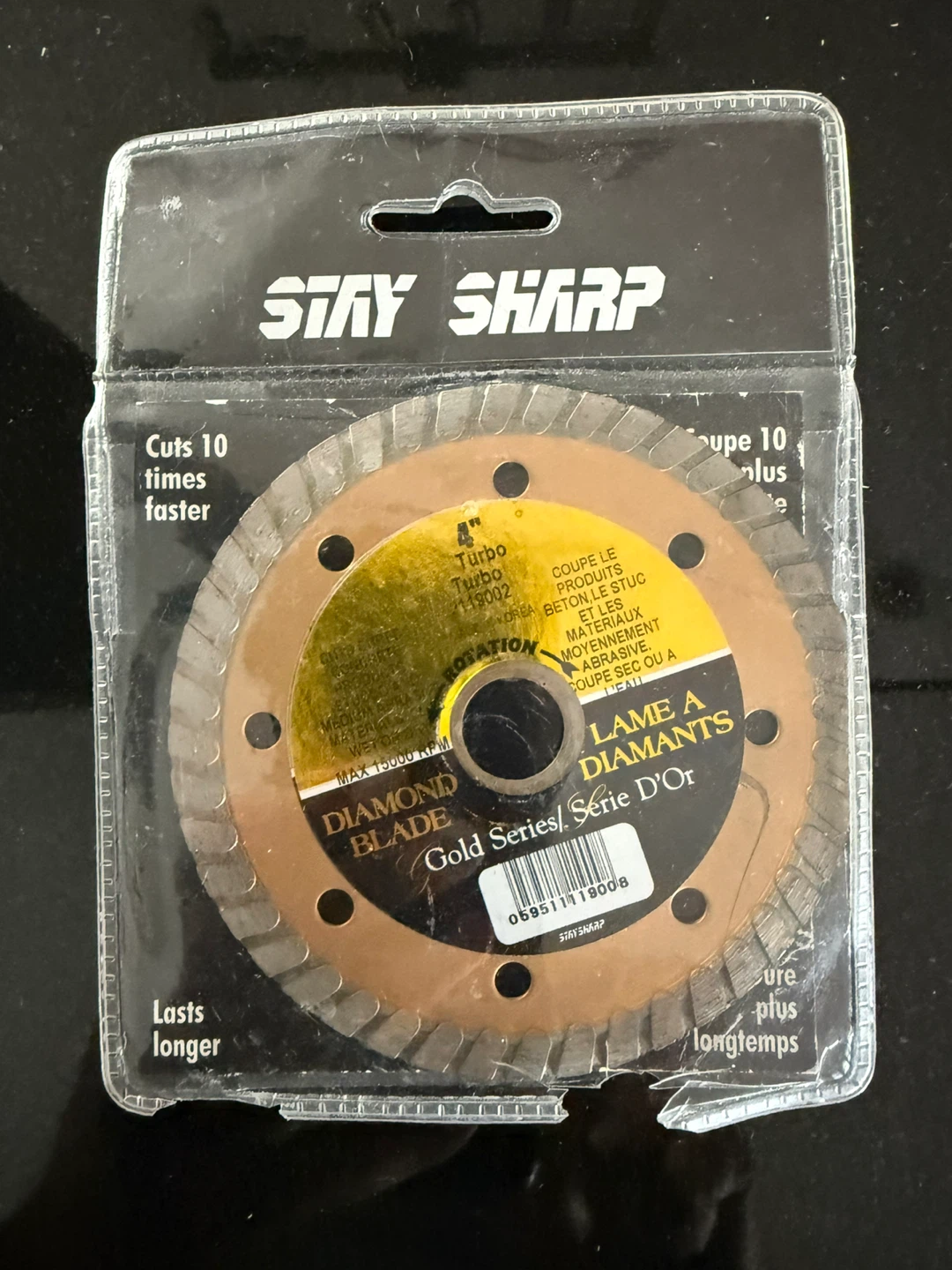 Stay Sharp 4 inch Turbo Diamond Blade