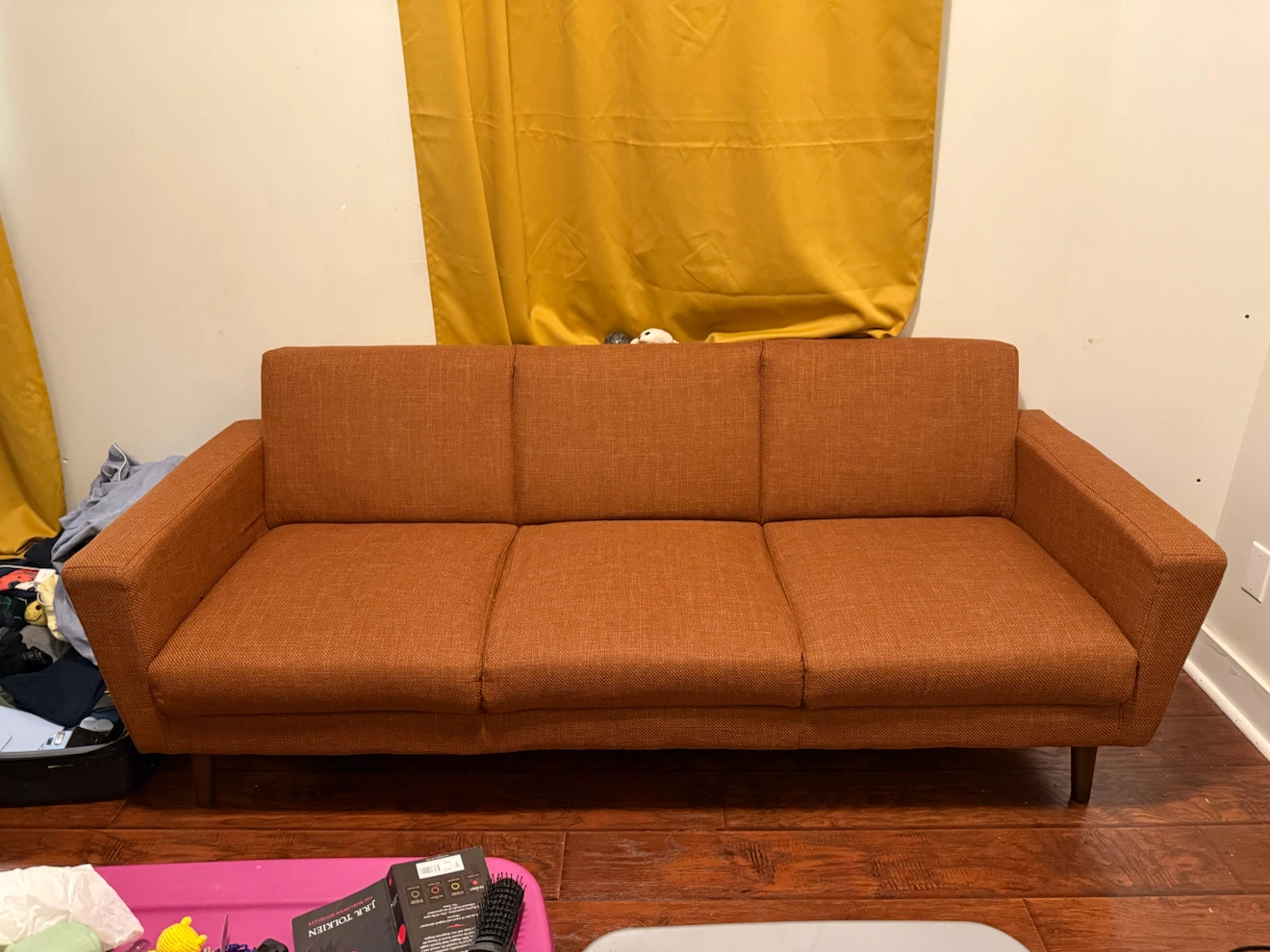 Structube Valois Mid-Century Modern Apartment Sofa - Rust - photo 2