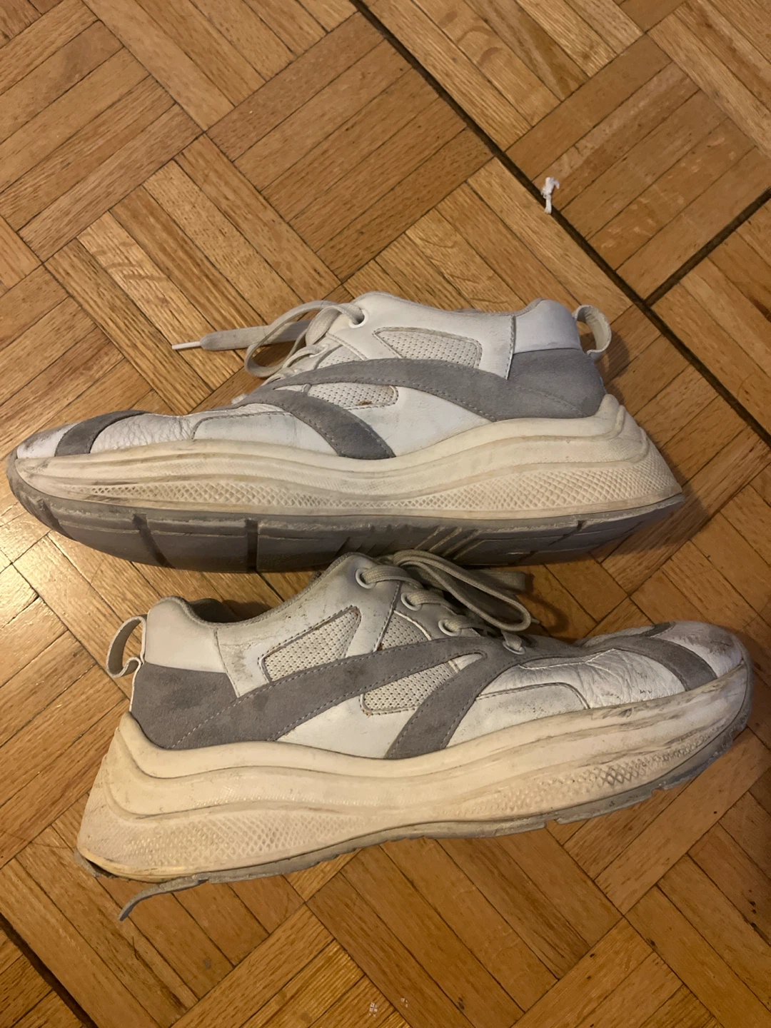 Prada White and Grey Sneakers - photo 3
