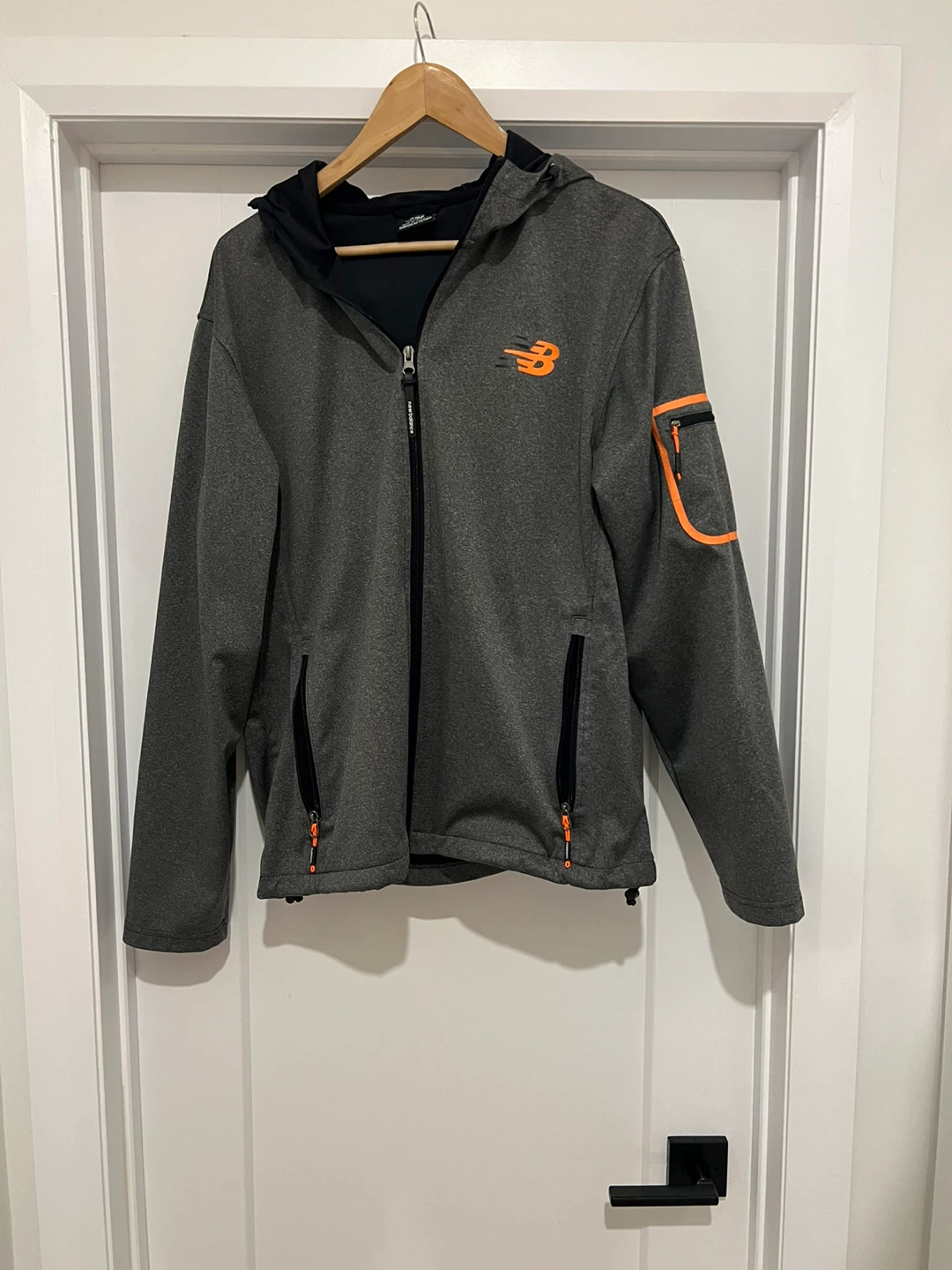 New Balance Grey and Orange Softshell Jacket
