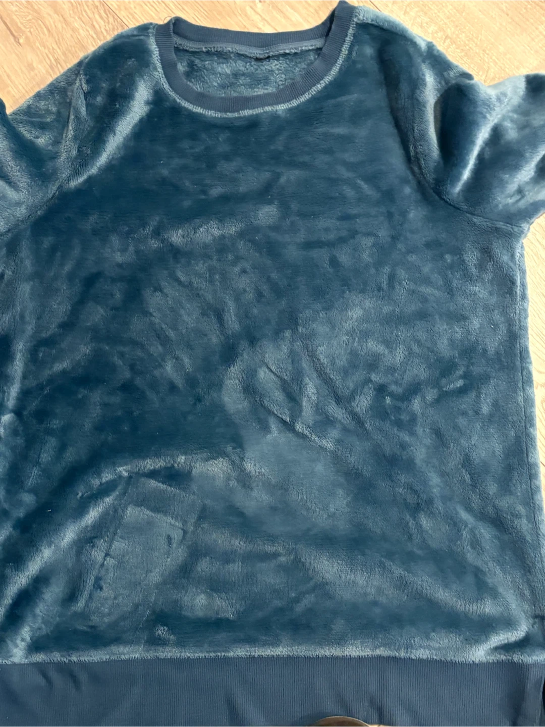 Blue Plush Crewneck Sweater
