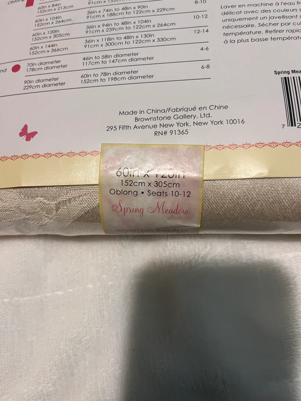 Spring Meadow Damask Tablecloth 60in x 120in - photo 3