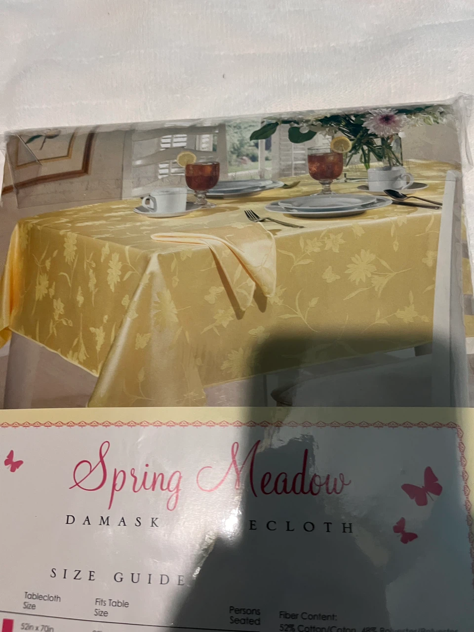 Spring Meadow Damask Tablecloth 60in x 120in - photo 4