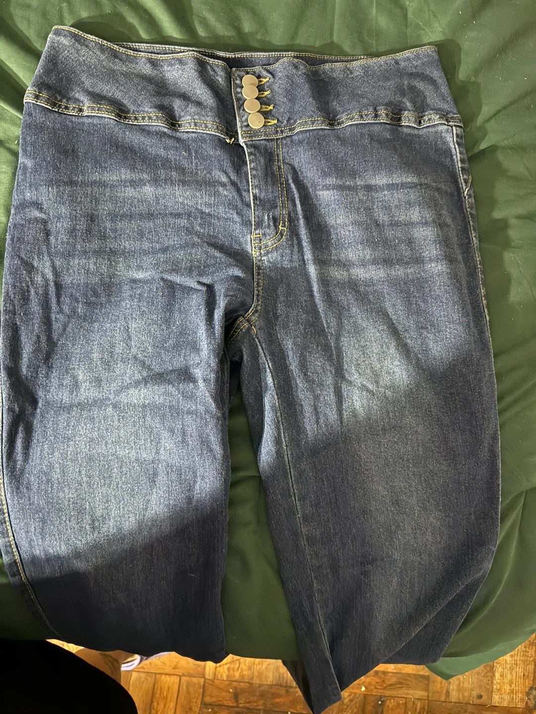 High-Waisted Dark Wash Jeans