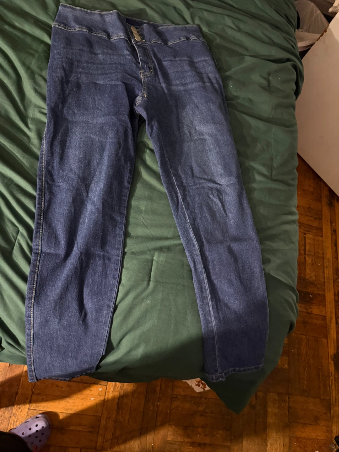 High-Waisted Dark Wash Jeans - photo 4