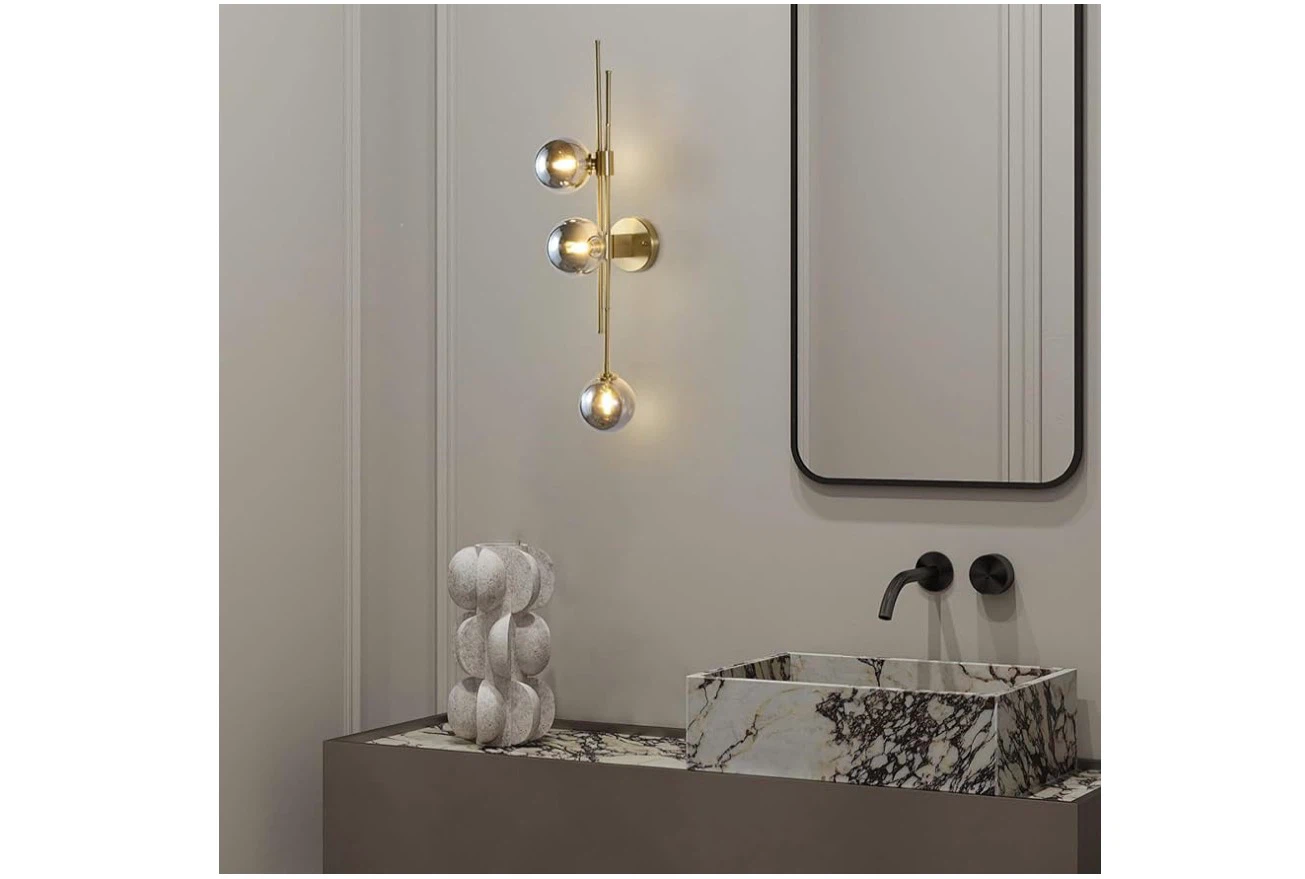 Bathroom Vanity Lights 3 Lights Glass Globe - photo 4