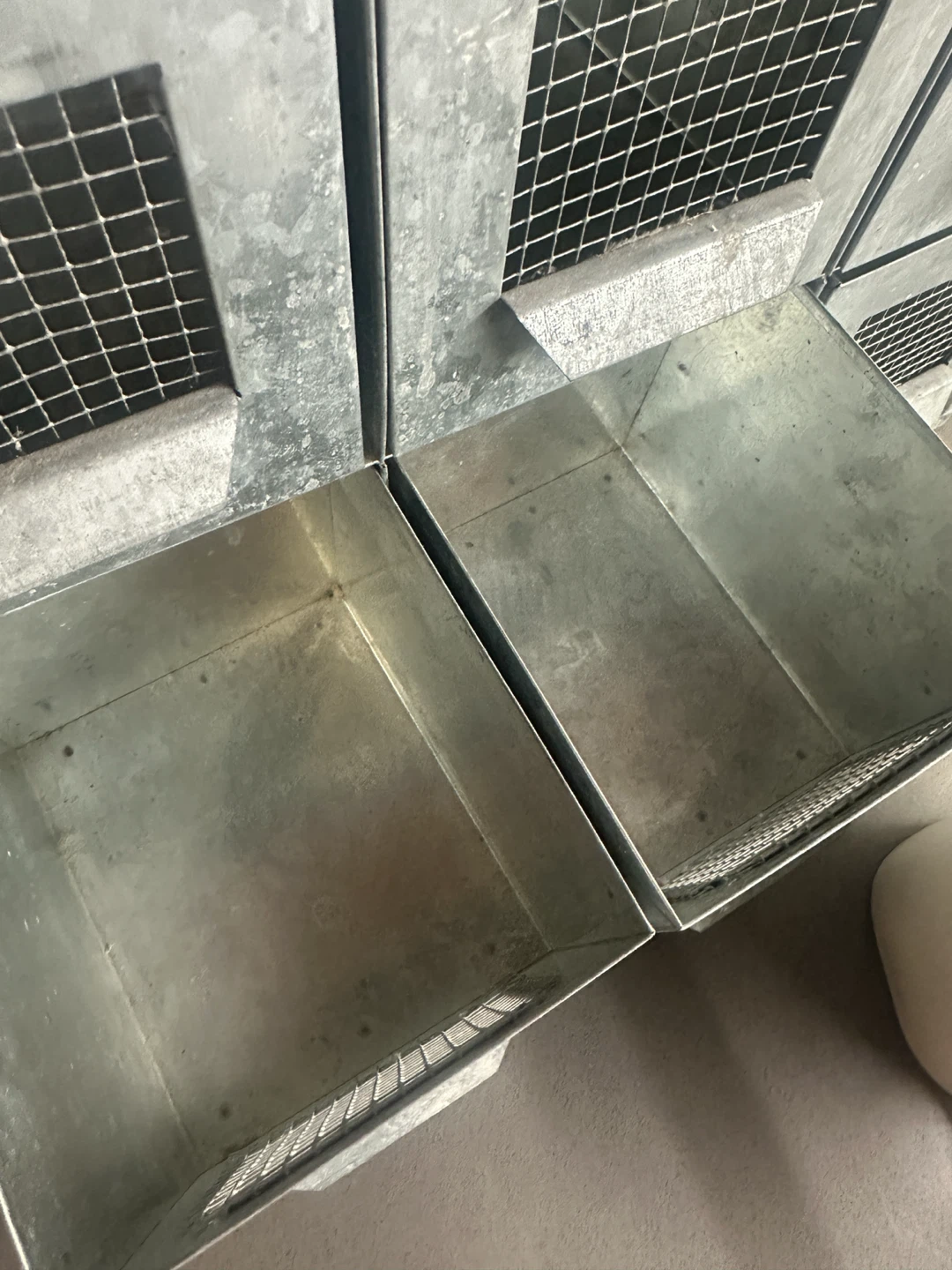 VINTAGE GALVANIZED STEEL STORAGE BOX BIN ORGANIZER SHELF - photo 2