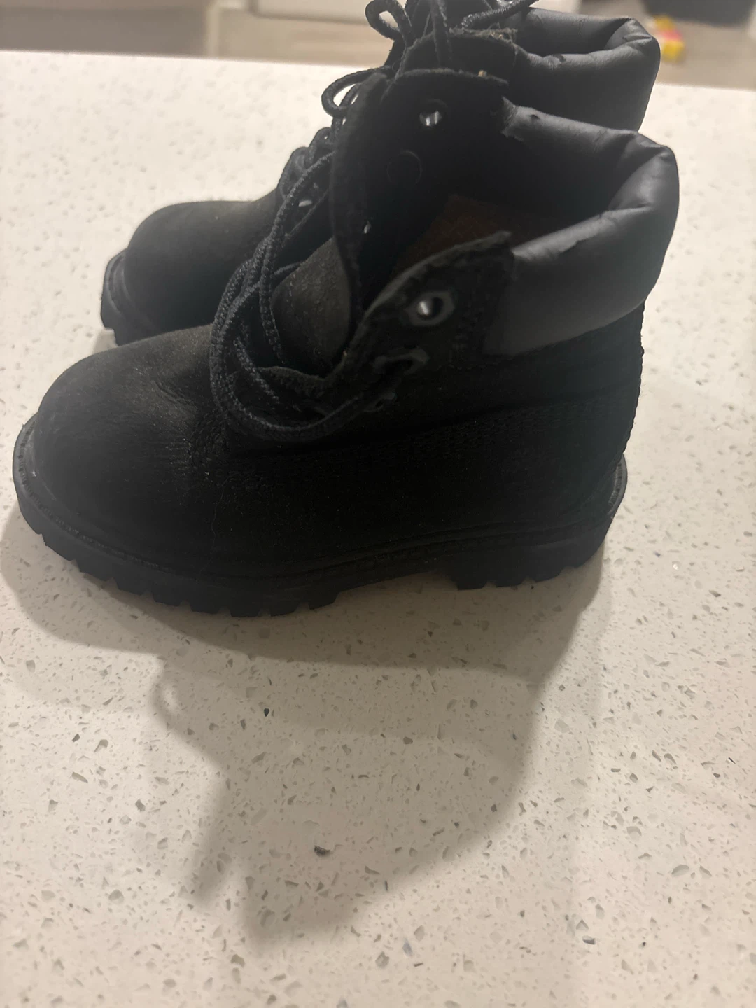 Timberland Black Boots size 6c used - photo 3