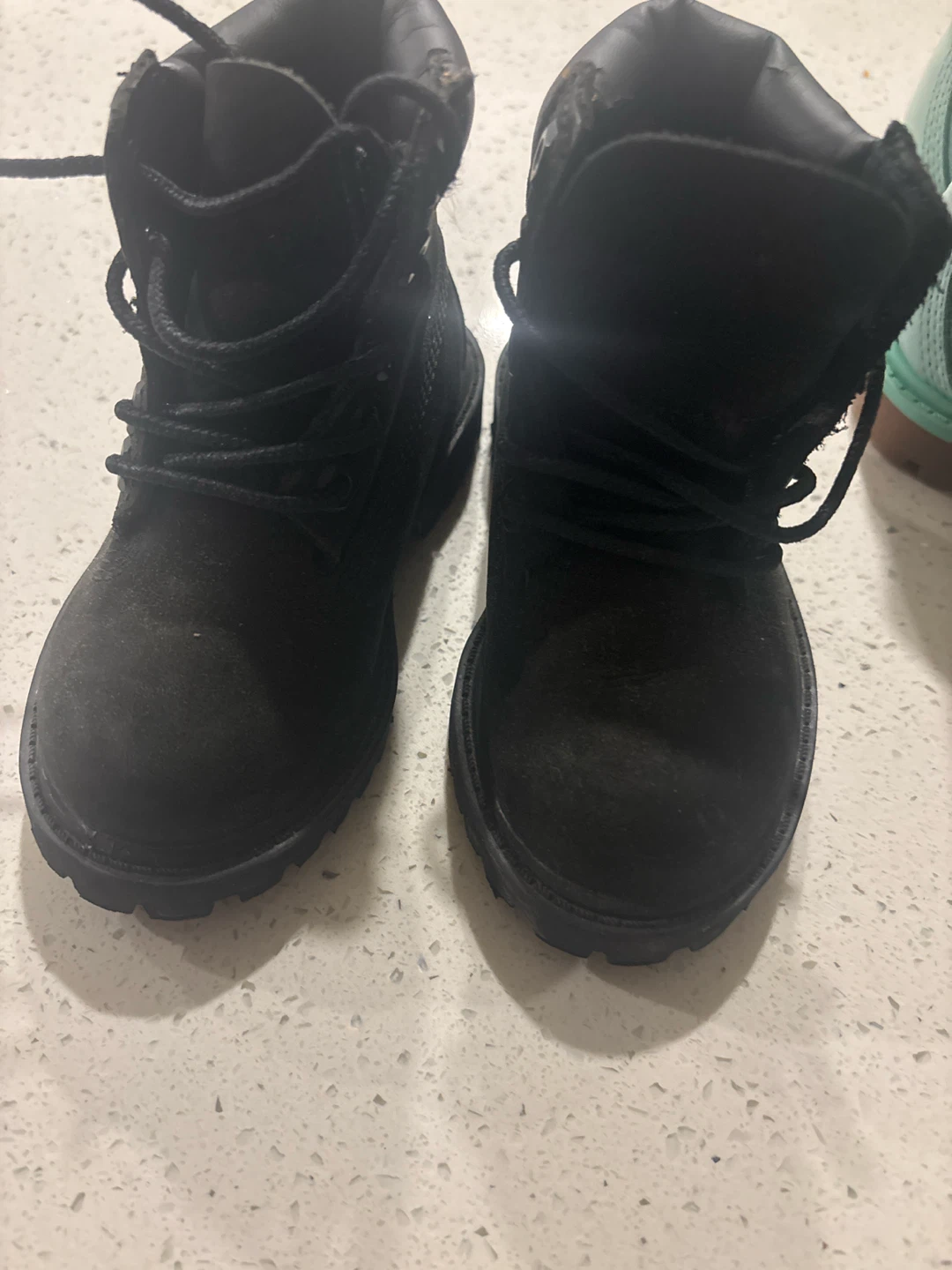 Timberland Black Boots size 6c used - photo 4