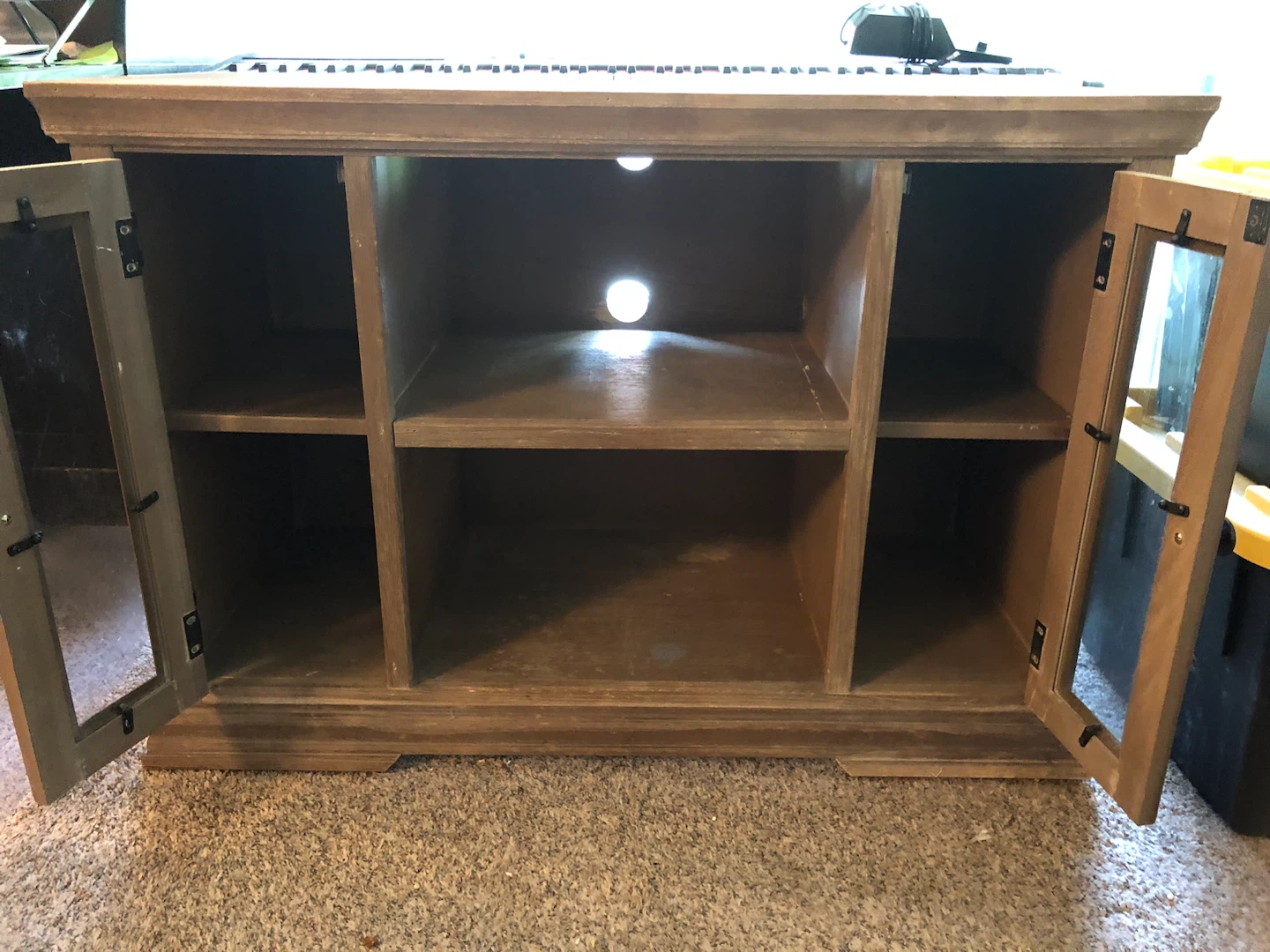 Rustic Wood TV Stand Console - photo 2